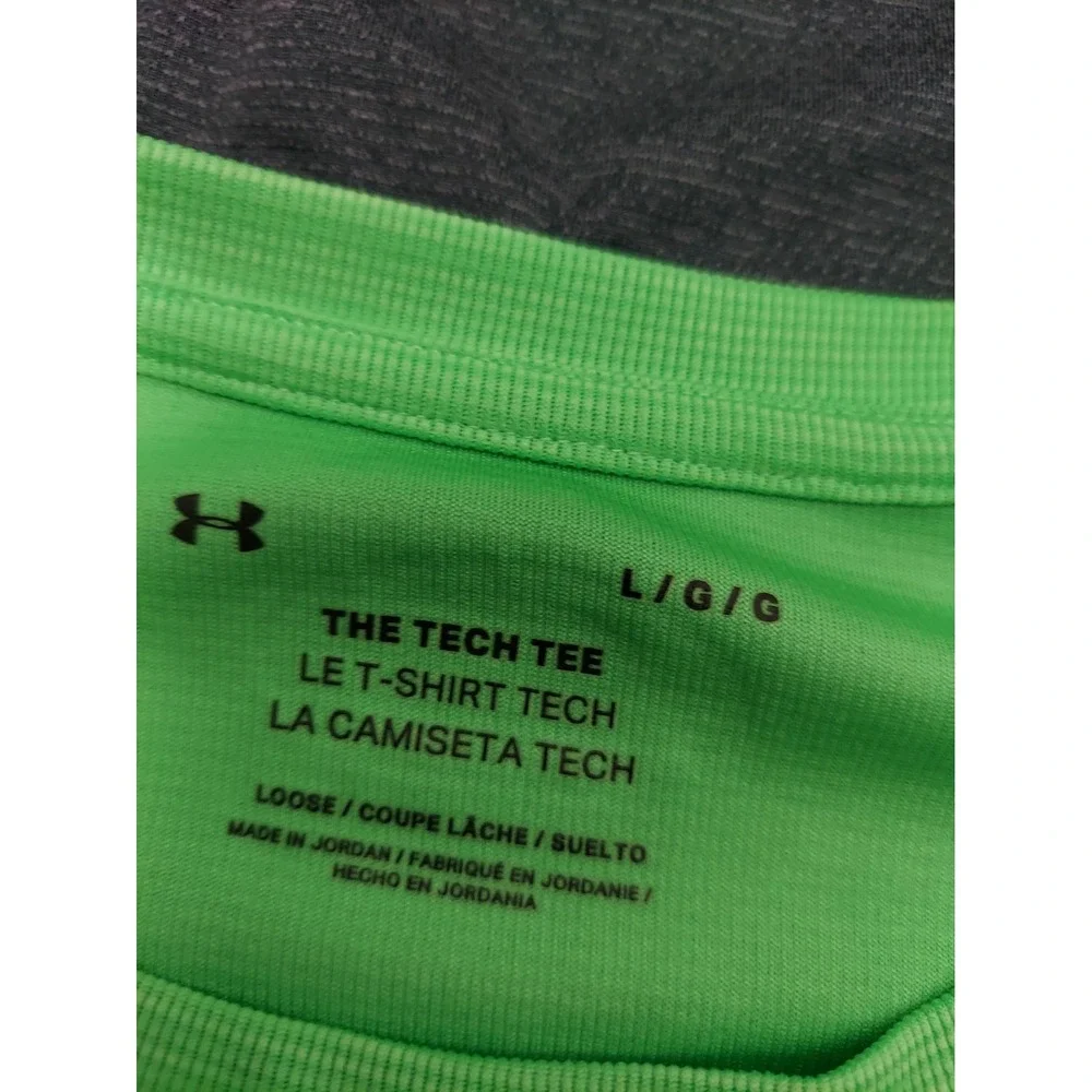 Lot 4 NIKE UNDER ARMOUR Shirt Mens Large Perfomance Logo Short Sleeve Athletic